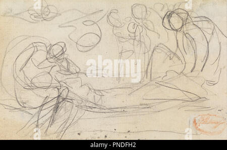 *** Composizione Studio 50. Disegno. Grafite su carta. Altezza: 114 mm (4,48 in); larghezza: 178 mm (7 in). Autore: George Romney. Foto Stock