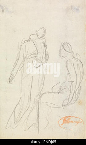 *** Composizione dello studio 2. Disegno. Grafite su carta. Altezza: 140 mm (5.51 in); larghezza: 89 mm (3.50 in). Autore: George Romney. Foto Stock