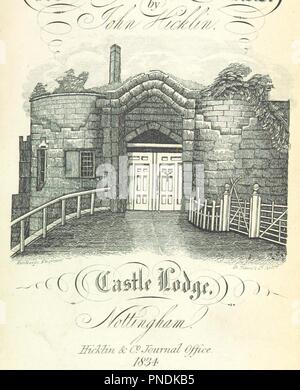 Immagine dalla pagina 7 di "La storia di Nottingham Castle, dall'Invasione danese per la sua distruzione dai rivoltosi, nel 1831. (Appendice.)" . Foto Stock