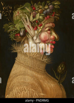 L'estate. Data/Periodo: 1563. La pittura. Olio su pannello. Altezza: 670 mm (26,37 in); larghezza: 508 mm (20 in). Autore: Giuseppe Arcimboldo. ARCIMBOLDO, GIUSEPPE. Foto Stock