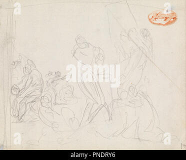 *** Composizione Studio 34. Disegno. Grafite su carta. Altezza: 143 mm (5.62 in); larghezza: 178 mm (7 in). Autore: George Romney. Foto Stock