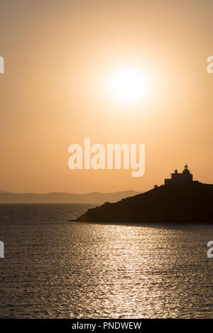 Tramonto in Kea Island, Grecia Foto Stock