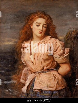 Il martire del Solway. Data/Periodo: ca. 1871. La pittura. Olio su tela. Altezza: 705 mm (27.75 in); larghezza: 565 mm (22.24 in). Autore: John Everett Millais. Foto Stock