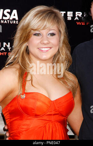 Shawn Johnson presso il Los Angeles prima di Terminator Salvation tenutosi presso il Grauman's Chinese Theatre a Hollywood, CA. L'evento ha avuto luogo giovedì, 14 maggio 2009. Foto di Pedro Ulayan Pacific Rim Photo Press. Riferimento al file # Shawn Johnson 05142009 01PLX per solo uso editoriale - Tutti i diritti riservati Foto Stock