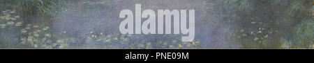 Matin Le Ninfee - mattina. Data/Periodo: 1914 - 1926. La pittura. Altezza: 2.000 mm (78.74 in); larghezza: 12,750 mm (13.94 yd). Autore: Claude Monet. MONET, CLAUDE. Foto Stock