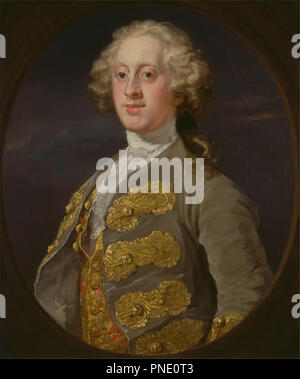 William Cavendish, marchese di Hartington, poi quarto duca di Devonshire. Data/Periodo: 1741. La pittura. Olio su tela. Altezza: 759 mm (29.88 in); larghezza: 635 mm (25 in). Autore: William Hogarth. Foto Stock