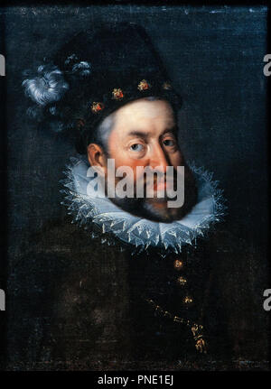 Rodolfo II d'Asburgo (1552-1612). Data/Periodo: ca. 1600. La pittura. Olio su tela. Altezza: 640 mm (25.19 in); larghezza: 540 mm (21.25 in). Autore: Hans von Aachen, il suo studio. Anonimo. Foto Stock