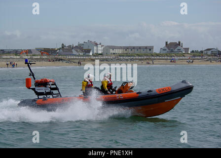 Trearddur Bay Atlantic 85 classe Lifeboat lancio Foto Stock