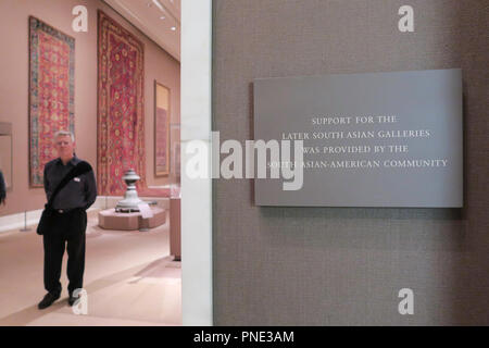 Più tardi a sud gallerie asiatiche nel Metropolitan Museum of Art di New York, Stati Uniti d'America Foto Stock