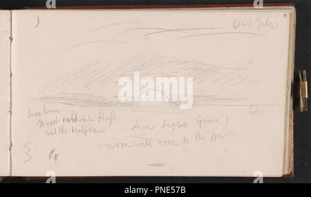 Il taccuino di canale. Data/Periodo: ca. 1845. Disegno. Grafite su media, leggermente strutturata, bianco carta intessuta. Altezza: 95 mm (3,74 in); larghezza: 159 mm (6,25 in). Autore: J. M. W. Turner. Foto Stock