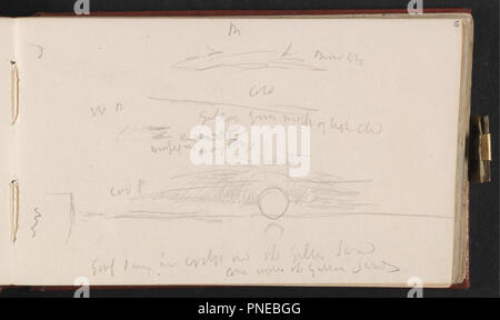 Il taccuino di canale. Data/Periodo: ca. 1845. Disegno. Grafite su media, leggermente strutturata, bianco carta intessuta. Altezza: 95 mm (3,74 in); larghezza: 159 mm (6,25 in). Autore: J. M. W. Turner. Foto Stock