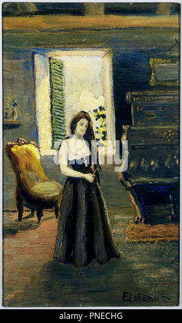 Madge al mattino. Data/Periodo: 1910. La pittura. Olio su cartone sul pannello di legno Altezza: 13,25 mm (0,52 in); larghezza: 8 mm (0,31 in). Autore: Louis Eilshemius. Foto Stock