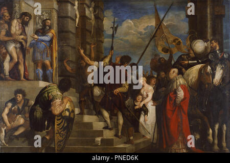 Ecce Homo. Data/Periodo: 1543. La pittura. Olio su tela. Altezza: 242 cm (95,2 in); larghezza: 361 cm (11,8 ft). Autore: Tiziano. Foto Stock