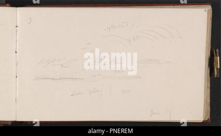 Il taccuino di canale. Data/Periodo: ca. 1845. Disegno. Grafite su media, leggermente strutturata, bianco carta intessuta. Altezza: 95 mm (3,74 in); larghezza: 159 mm (6,25 in). Autore: J. M. W. Turner. Foto Stock