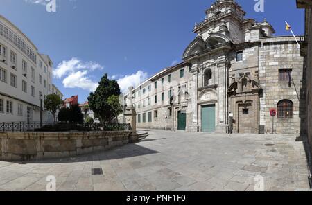 La Iglesia de Santo Domingo en La Coruña città Foto Stock