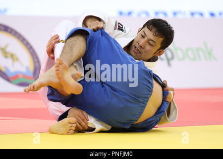 Baku in Azerbaijan. Xx Settembre, 2018. Naohisa Takato (JPN), 20 settembre 2018 - Judo : Mondo Judo Championships Baku 2018 uomini -60kg partita finale a livello nazionale ginnastica Arena a Baku, in Azerbaijan. Credito: Sho Tamura AFLO/sport/Alamy Live News Foto Stock