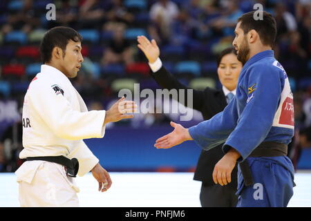 Baku in Azerbaijan. Xx Settembre, 2018. Naohisa Takato (JPN), 20 settembre 2018 - Judo : Mondo Judo Championships Baku 2018 uomini -60kg partita finale a livello nazionale ginnastica Arena a Baku, in Azerbaijan. Credito: Sho Tamura AFLO/sport/Alamy Live News Foto Stock