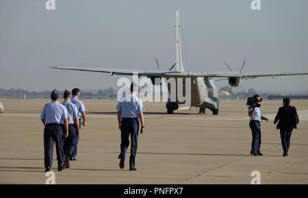 En moron de la Frontera (Sevilla), el Rey Felipe vi visita la Base Aerea. 1 21/09/2018 re Felipe VI visiti la Base Aerea di Moron de la Frontera a Siviglia il 21 settembre 2018 888/Cordon premere Foto Stock