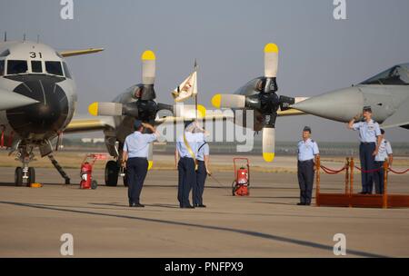 En moron de la Frontera (Sevilla), el Rey Felipe vi visita la Base Aerea. 1 21/09/2018 re Felipe VI visiti la Base Aerea di Moron de la Frontera a Siviglia il 21 settembre 2018 888/Cordon premere Foto Stock