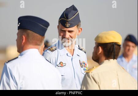 En moron de la Frontera (Sevilla), el Rey Felipe vi visita la Base Aerea. 1 21/09/2018 re Felipe VI visiti la Base Aerea di Moron de la Frontera a Siviglia il 21 settembre 2018 888/Cordon premere Foto Stock