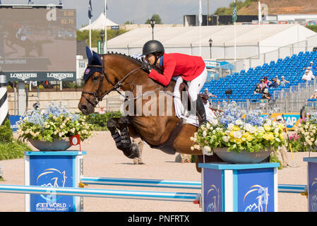 Molla del mulino, NC. 20 set 2018. FEI WEG Tryon 2018 Prosegue con i salti e le gare di salto con l. Foto Stock