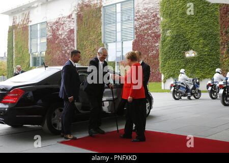 Berlino, Germania. Il 21 settembre 2018. La germania,09/21/2018, Berlino, Cancelliere Merkel accoglie il Presidente ceco Zeman. Il cancelliere tedesco Angela Merkel riceve Presidente ceca Miloš Zeman presso la Cancelleria federale su Venerdì, 21 settembre. Credito: SAO colpito/Alamy Live News Foto Stock