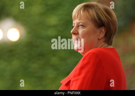 Berlino, Germania. Il 21 settembre 2018. La germania,09/21/2018, Berlino, Cancelliere Merkel. Il cancelliere tedesco Angela Merkel riceve Presidente ceca Miloš Zeman presso la Cancelleria federale su Venerdì, 21 settembre. Credito: SAO colpito/Alamy Live News Foto Stock