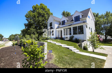 Davenport, Iowa, USA. 6 Luglio, 2018. La parte anteriore del Cary e Kathy David's home è visto in Davenport venerdì 6 luglio 2018. Credito: Andy Abeyta, Quad-City volte/Quad-City volte/ZUMA filo/Alamy Live News Foto Stock