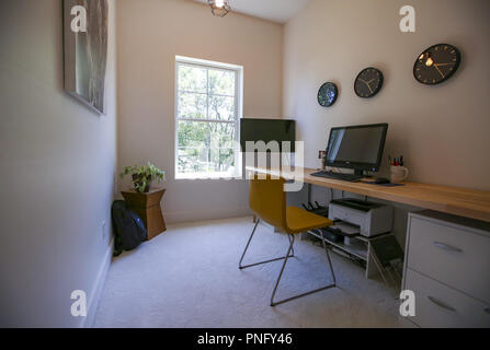 Davenport, Iowa, USA. 6 Luglio, 2018. Un ufficio al piano di sopra si vede a casa di Cary e Kathy David a Davenport venerdì 6 luglio 2018. Credito: Andy Abeyta, Quad-City volte/Quad-City volte/ZUMA filo/Alamy Live News Foto Stock