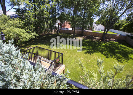 Davenport, Iowa, USA. 6 Luglio, 2018. Il cortile è visto a casa di Cary e Kathy David a Davenport venerdì 6 luglio 2018. Credito: Andy Abeyta, Quad-City volte/Quad-City volte/ZUMA filo/Alamy Live News Foto Stock