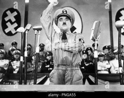 Pellicola originale titolo: Il grande dittatore. Titolo inglese: il grande dittatore. Anno: 1940. Direttore: Charlie Chaplin. Stelle: Charlie Chaplin. Credito: United Artists / Album Foto Stock