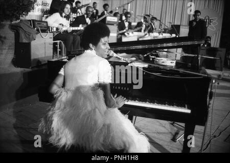 Concerto Aretha Franklin, Antibes Jazz Festival, 1970 21 luglio Foto Stock