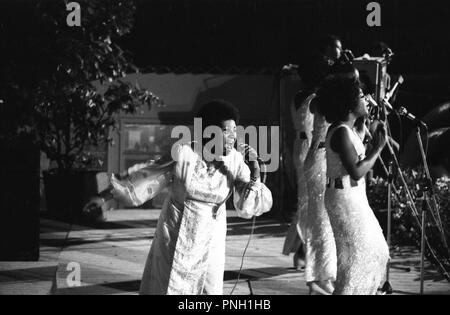 Concerto Aretha Franklin, Antibes Jazz Festival, 1970 21 luglio Foto Stock