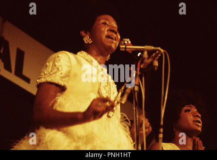 Concerto Aretha Franklin, Antibes Jazz Festival, 1970 21 luglio Foto Stock