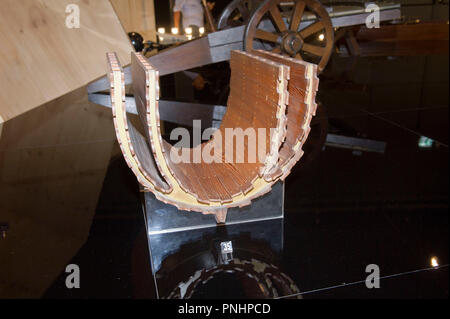 L'Italia, Lombardia, Milano, al Museo della Scienza e Tecnologia. Leonardo da Vinci Parade. Apertura mostra dei modelli e degli affreschi nel V centenario d Foto Stock