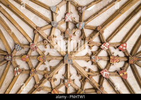 Antico soffitto in legno strurcture Foto Stock