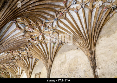 Antico soffitto in legno strurcture Foto Stock