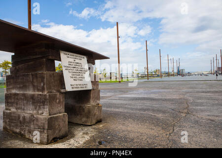 Belfast, Irlanda del Nord - 23 agosto 2018: l'uno scalo sul quale il RMS Titanic è stato costruito e lanciato da, nella storica città di Belfast, Nord Foto Stock