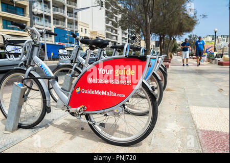 Possibilità di noleggio bici regime sulla isola di Malta. Foto Stock