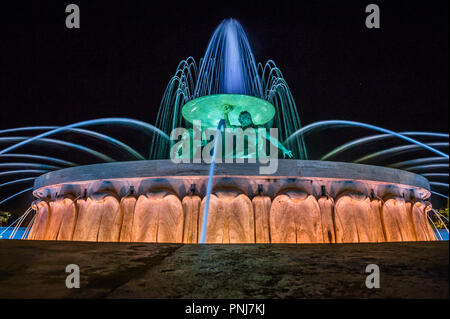 Fontana del Tritone a La Valletta, Malta, Foto Stock