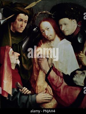 "Cristo coronato di spine', 1495-1500, olio su pannello, 73 x 59 cm. Autore: Bosch Hieronymus. Posizione: Galleria Nazionale. Londra. In Inghilterra. Foto Stock