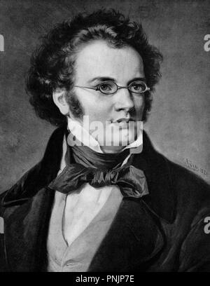 Franz Peter Schubert, 1797-1828, il compositore austriaco. Foto Stock