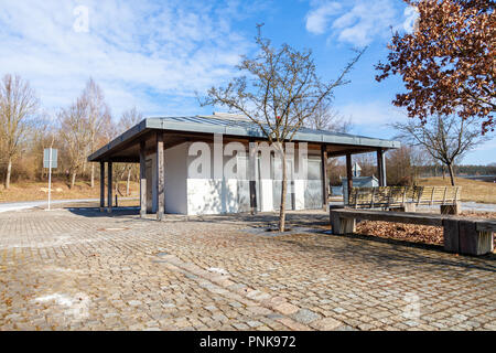 Servizi igienici edificio su una sosta in Germania Foto Stock