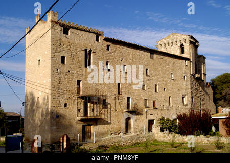 Castello di La Floresta, Les Garrigues, provincia di Lleida, Catalogna, Spagna, Foto Stock