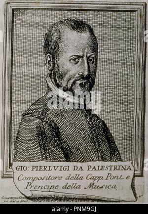 GIOVANNI PIERLUIGI DE PALESTRINA (1525-1594) - compositore italiano del RENACIMIENTO. Posizione: Liceo Musicale. Bologna. Foto Stock