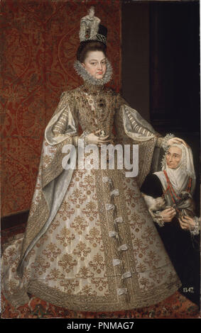 Elizabeth Claire Eugeni e Maddalena Ruiz. Isabel Clara Eugenia y Magdalena Ruiz. Il XVI secolo. Madrid e il museo del Prado. Autore: Sanchez Coello, Alonso. Posizione: Il MUSEO DEL PRADO-PINTURA. MADRID. Spagna. Foto Stock