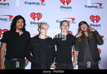 Las Vegas, Nevada, Stati Uniti. 21 settembre 2018. 21 settembre 2018 - Las Vegas, Nevada - Badflower. 2018 iHeartRadio Music Festival alla T-Mobile Arena. Credito fotografico: MJT/Admedia Foto Stock