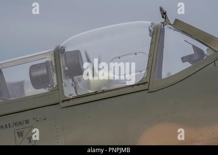 Duxford, UK. 22 settembre 2018. Il Duxford Battle of Britain Air Show è un finale per il centenario della Royal Air Force (RAF) con una celebrazione di cento anni di storia di RAF e una visione del proprio futuro innovative funzionalità. Credito: Guy Bell/Alamy Live News Foto Stock