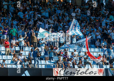 Vigo, Spagna. 22 Sept; 2018. La Liga match tra Real Club Celta de Vigo e Real Valladolid in Balaidos stadium; Vigo; Punteggio finale 3-3. Credito: Brais Seara/Alamy Live News Foto Stock