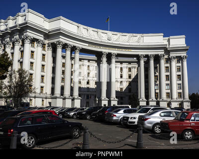 Kiev, Ucraina. Xxi Sep, 2018. Ministero degli Affari Esteri edificio. Credito: Igor Golovniov SOPA/images/ZUMA filo/Alamy Live News Foto Stock